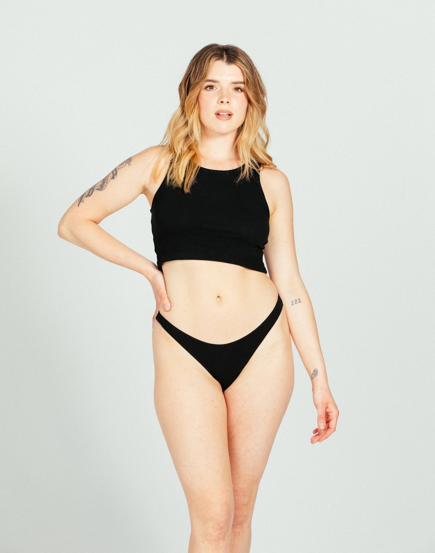 Organic Cotton Rib Tank - Black