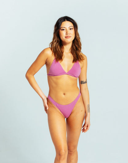 Organic Cotton Triangle Bralette - Light Lilac