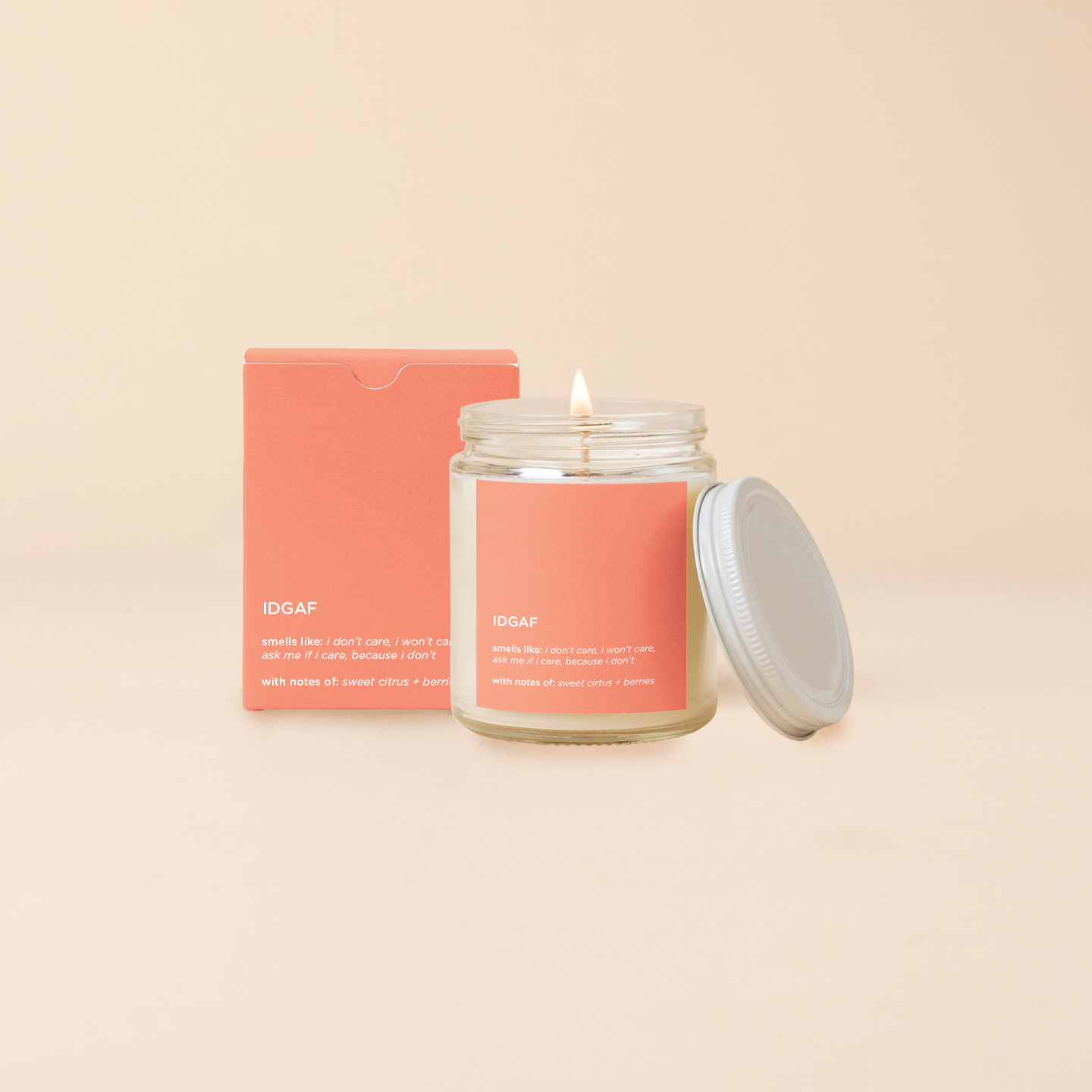 Candle Jar w/Lid - Life