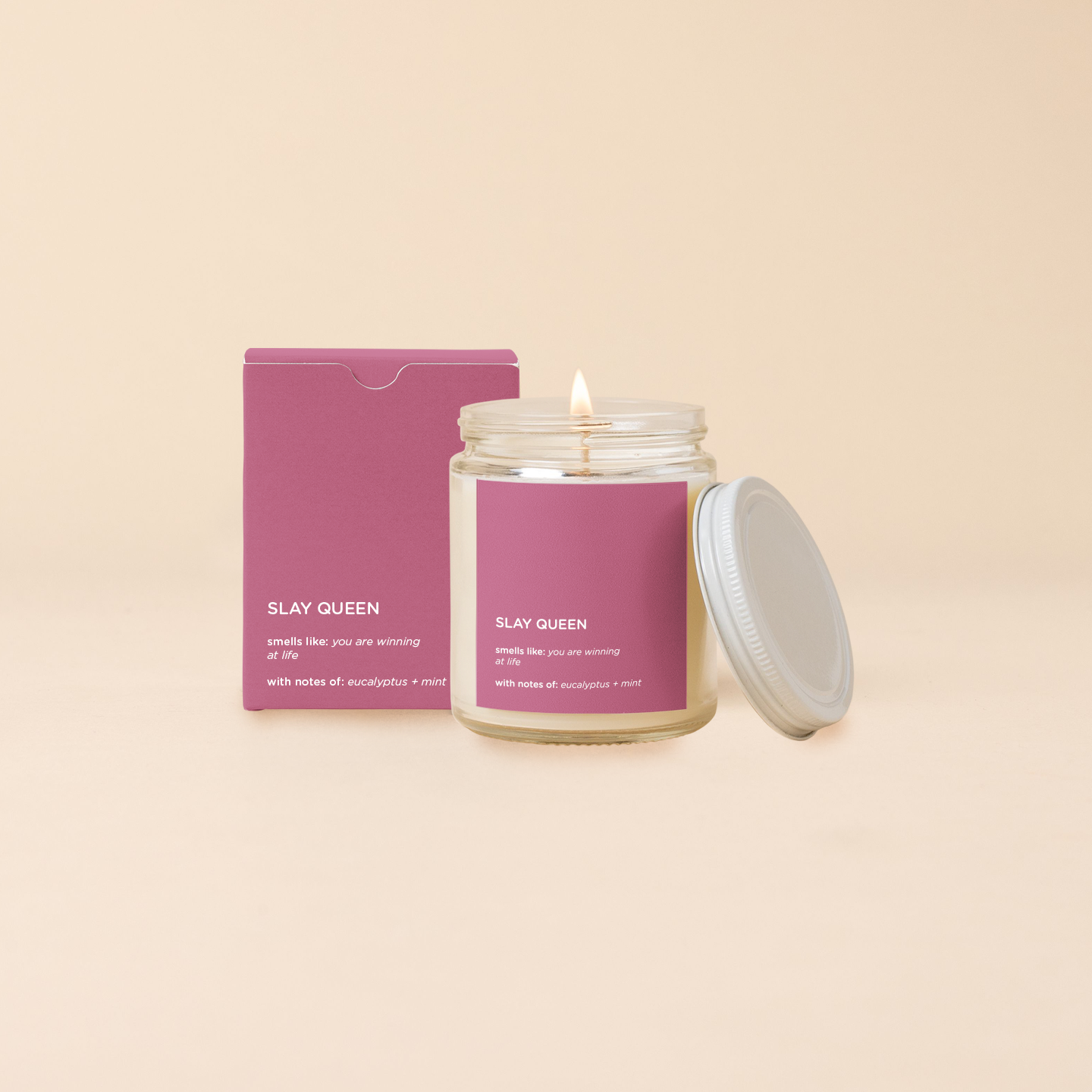 Candle Jar w/Lid - Life