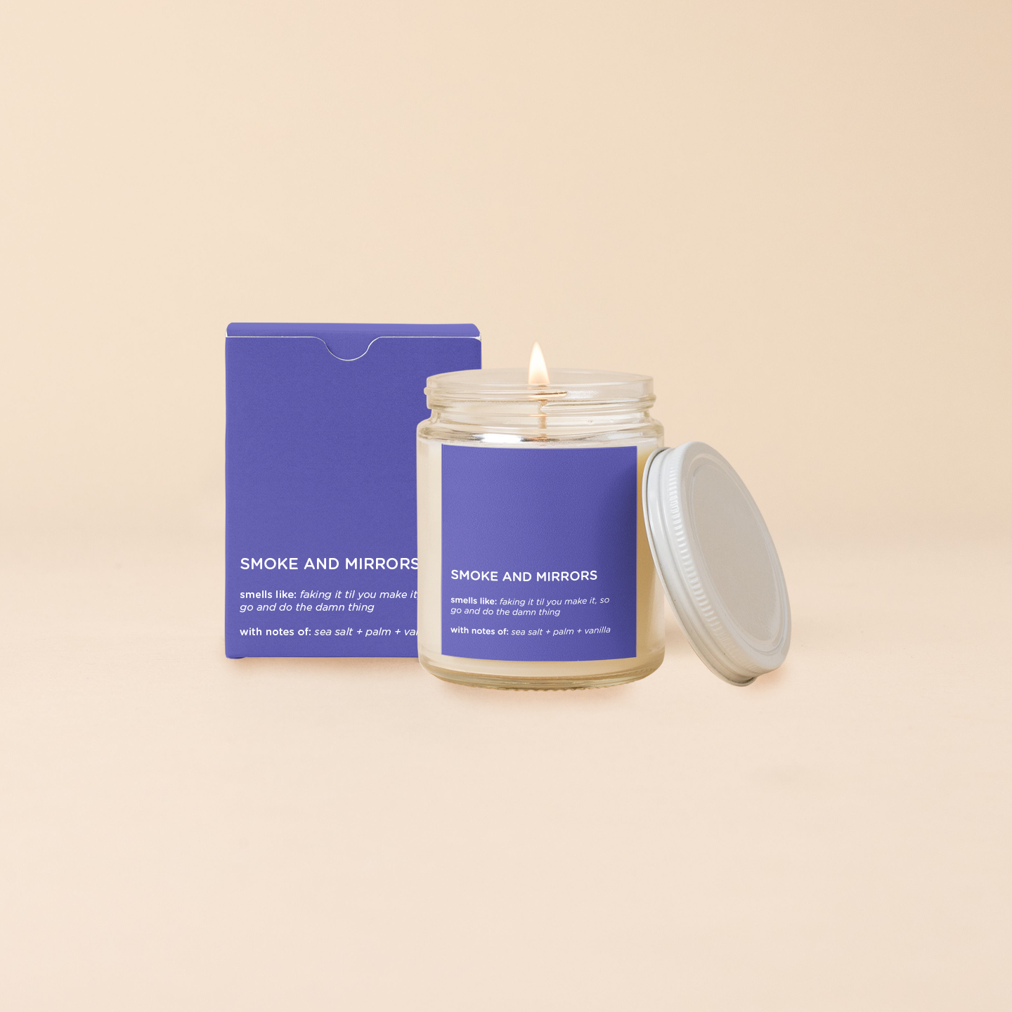Candle Jar w/Lid - Life
