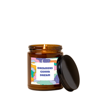 Candle Jar w/Lid Amber - Delightful