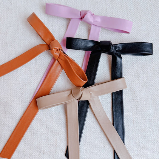 Preppy Structured Bow Hair Clip Set Of 2