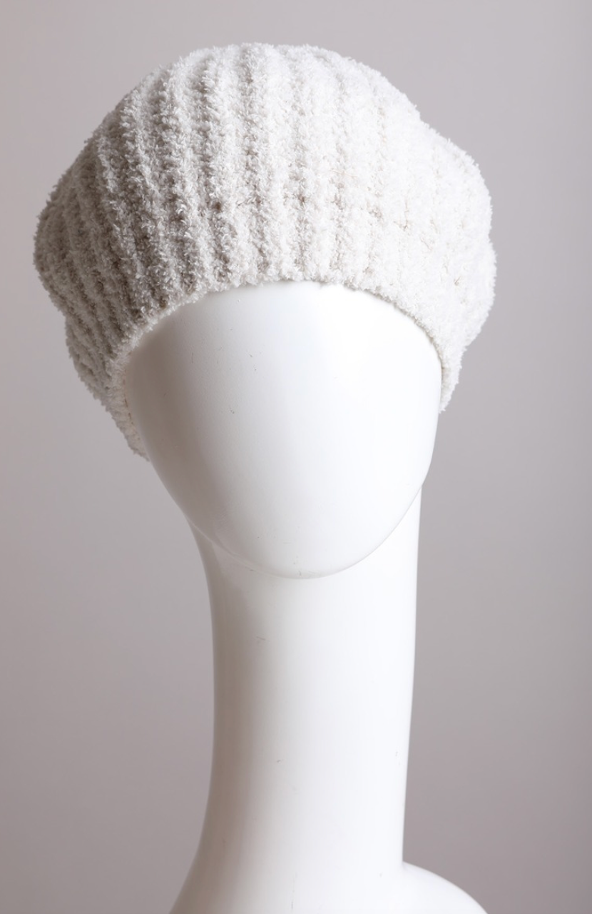 Boucle Rib Knit Beret