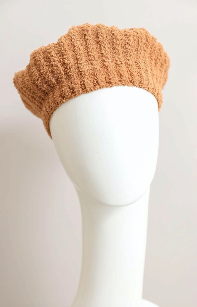 Boucle Rib Knit Beret