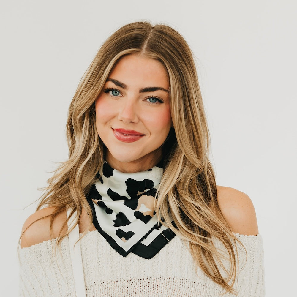Sylvie Leopard Square Scarf