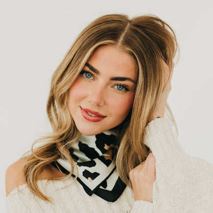 Sylvie Leopard Square Scarf