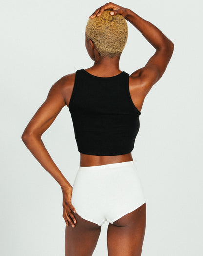 Organic Cotton Rib Tank - Black