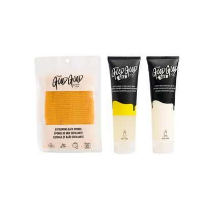 Hydrating Body Care Bundle – Lotion, Citrus Wash & Sponge