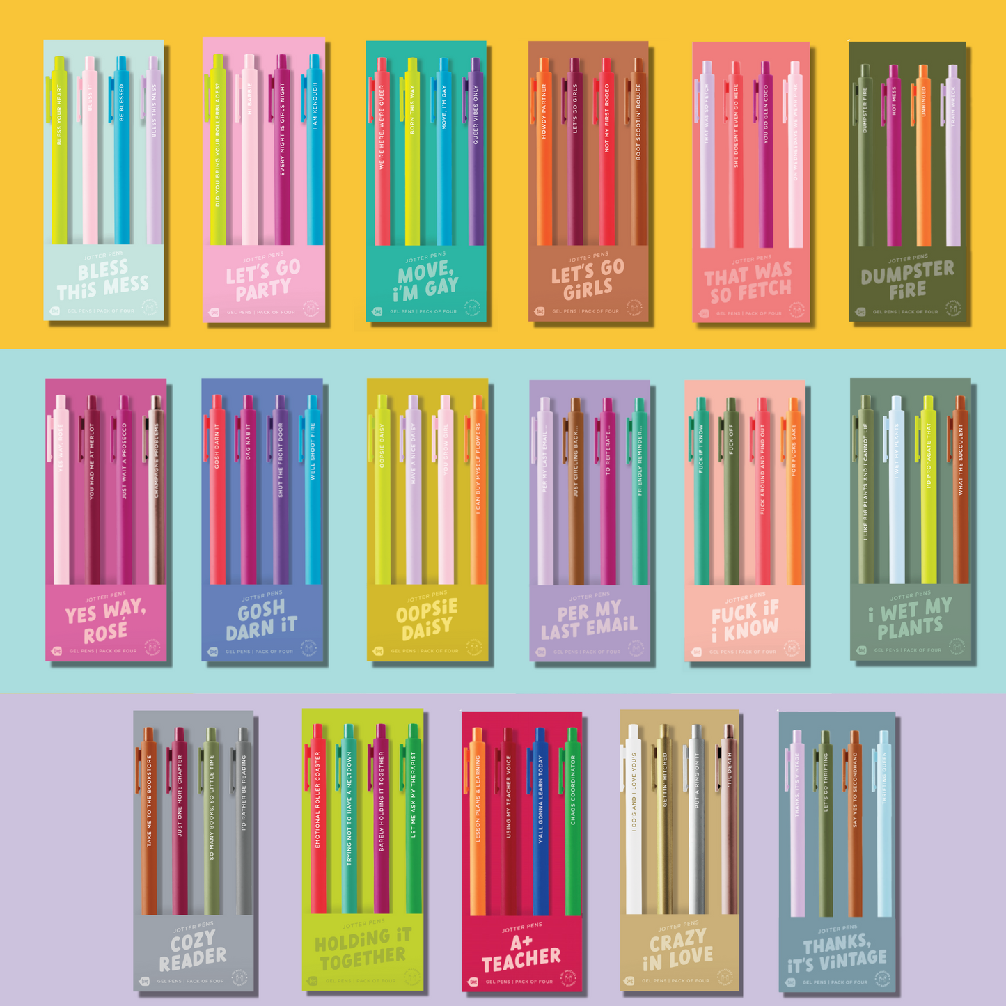 Jotter Sets 4 Pack Colorful Pens