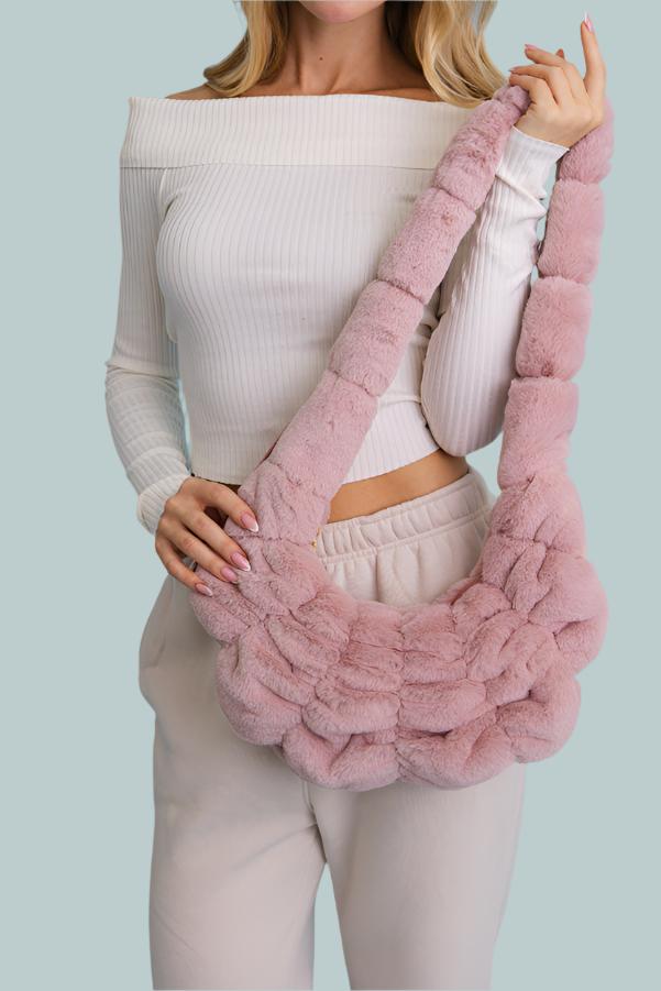 Plush Cloud Knit Cross Body Bag ☁️