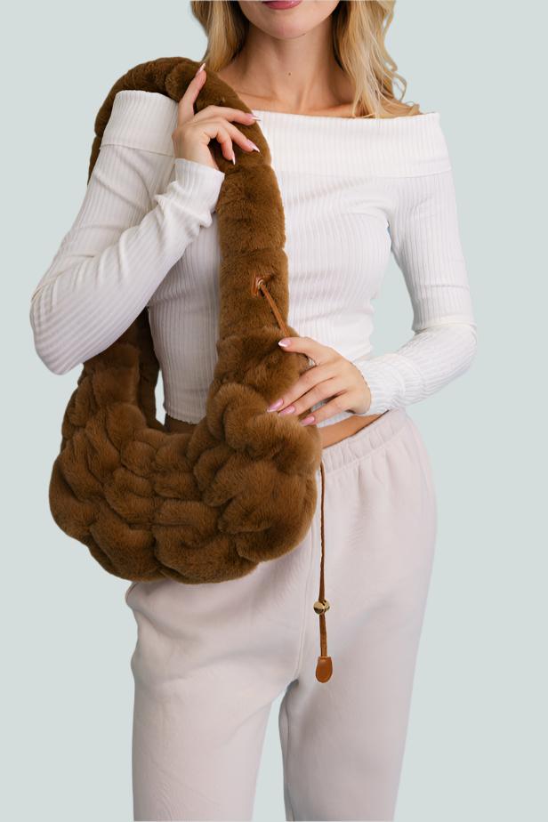 Plush Cloud Knit Cross Body Bag ☁️