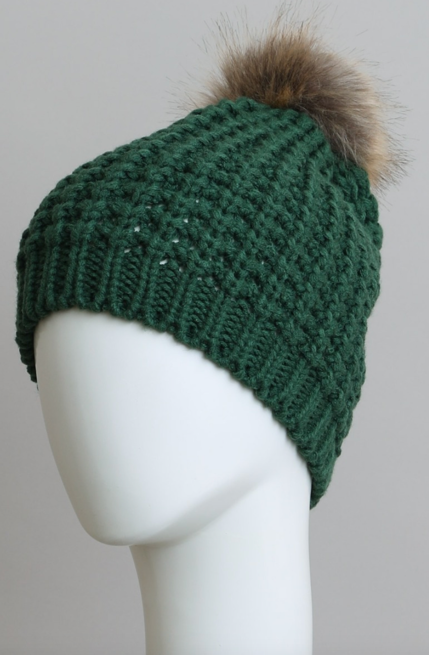 Cute Textured Pom Beanie