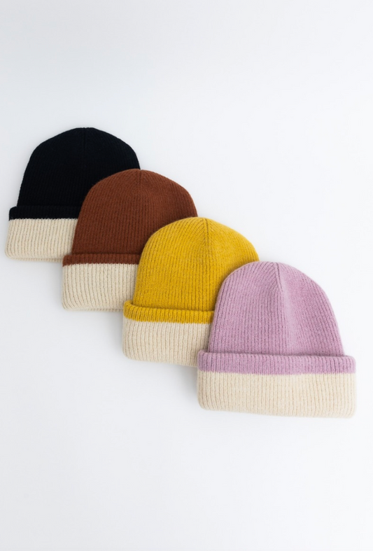 Essential Harmony Two-Tone Knit Beanie