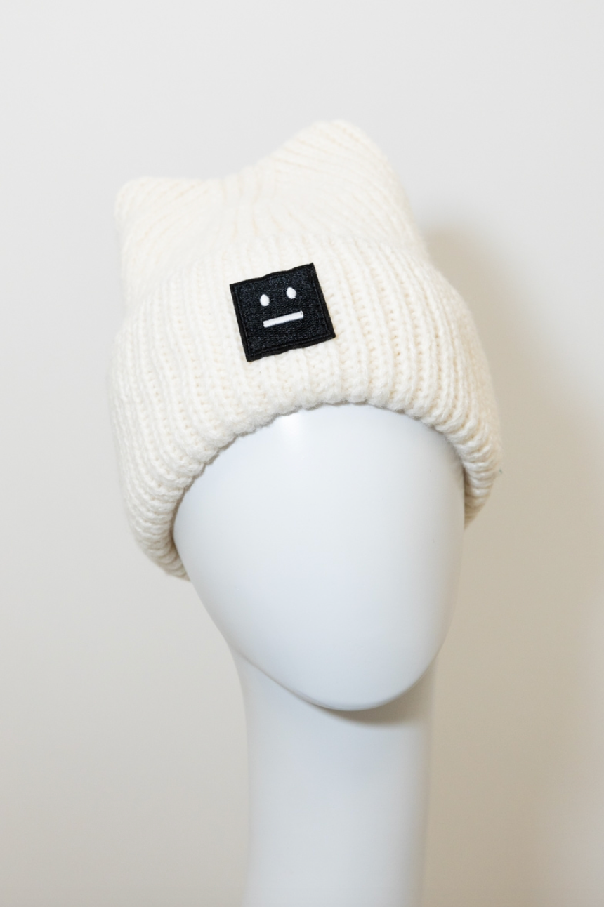 Chill Vibes Soft Ribbed Square Top Beanie