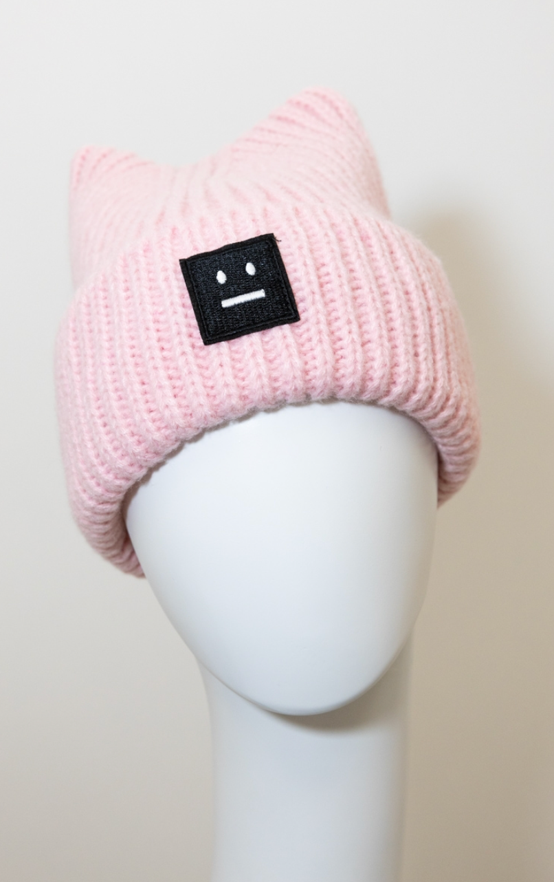 Chill Vibes Soft Ribbed Square Top Beanie