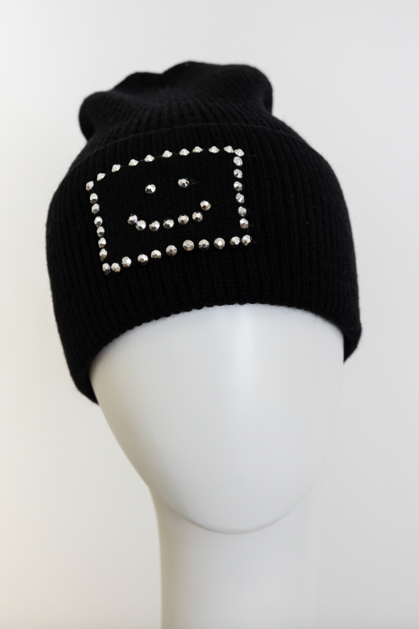 Square Sparkle Smiles Ribbed Beanie