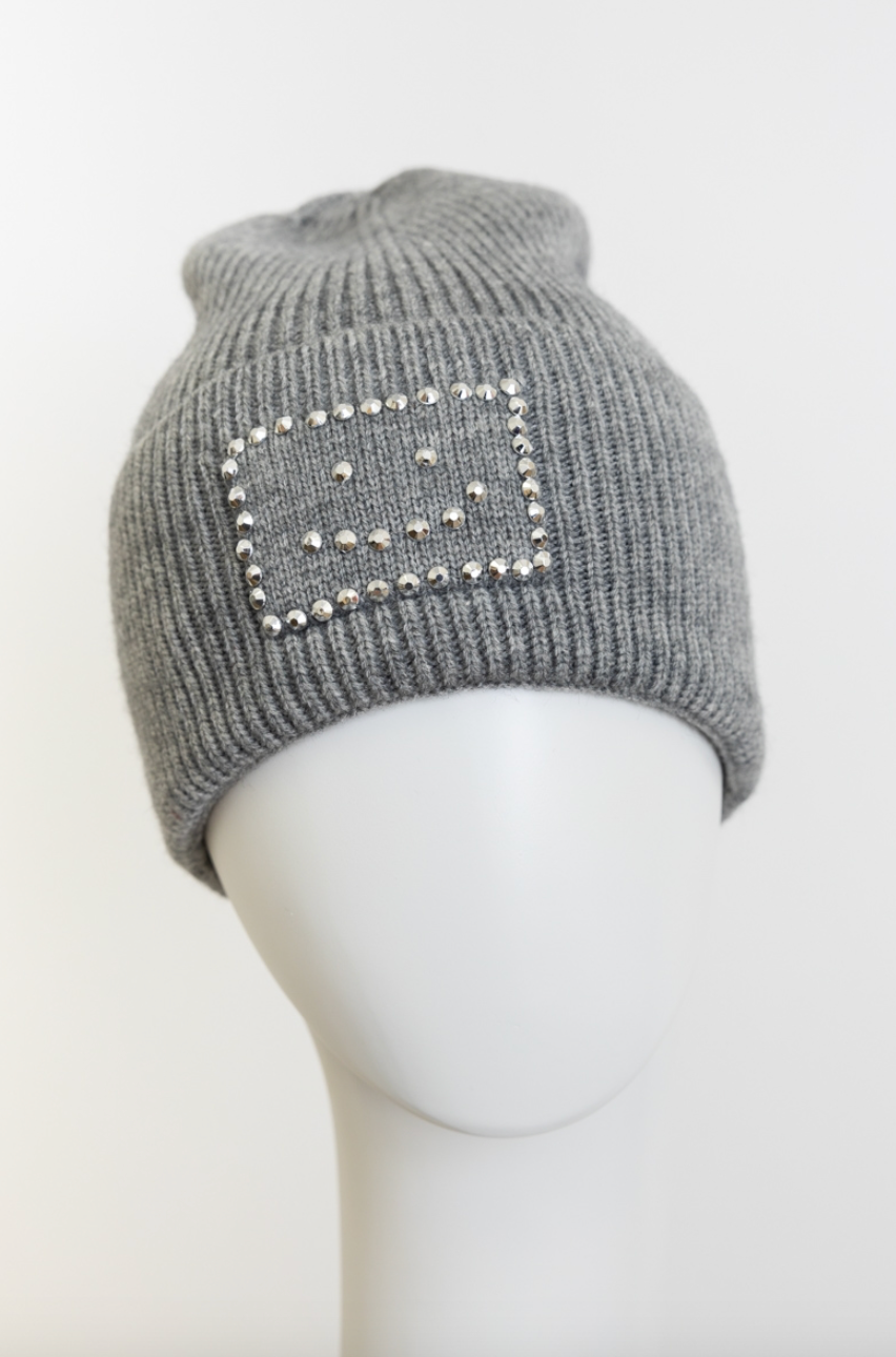 Square Sparkle Smiles Ribbed Beanie