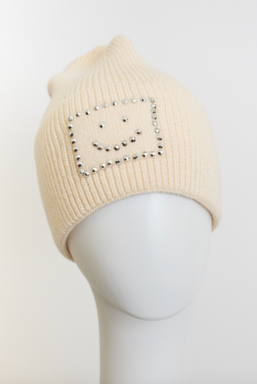 Square Sparkle Smiles Ribbed Beanie