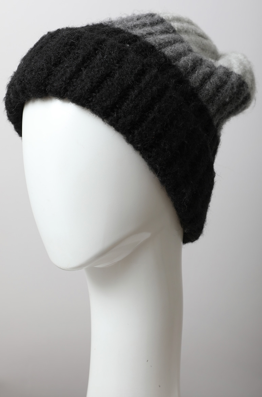 Color Block Knit Beanie