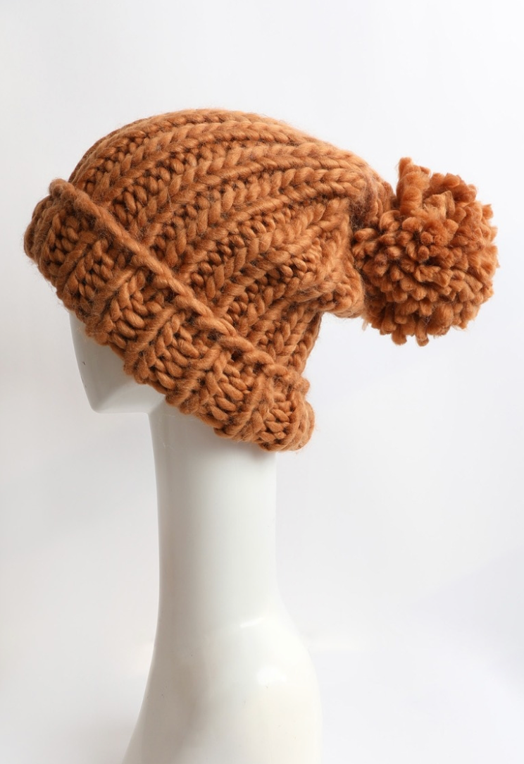 Soft Chunky Cable Knit Beanie