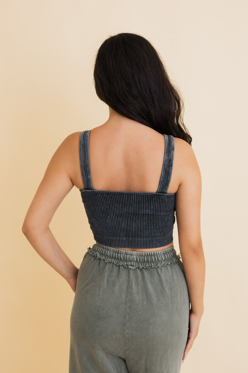 Just Breathe Washed Ribbed Bralette