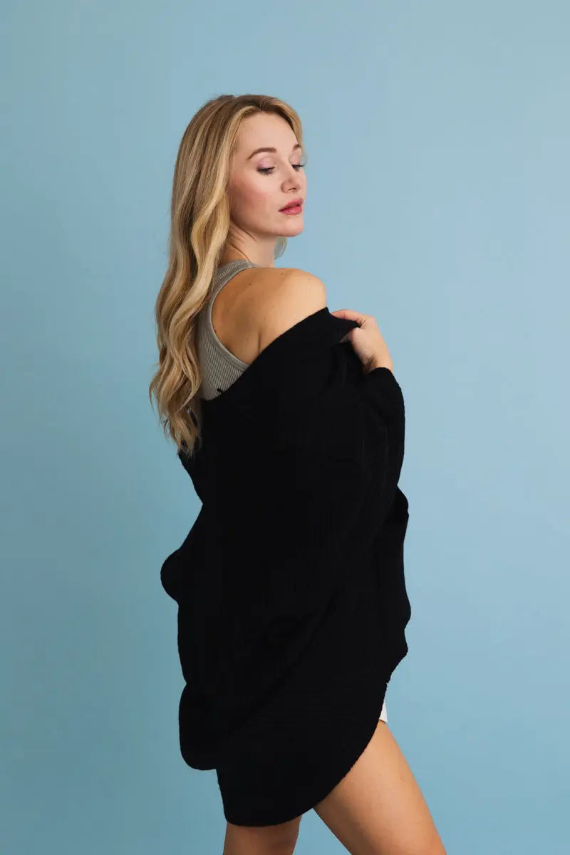 Ribbed Open-Front Knit Cardigan - Easy Layering 🧥