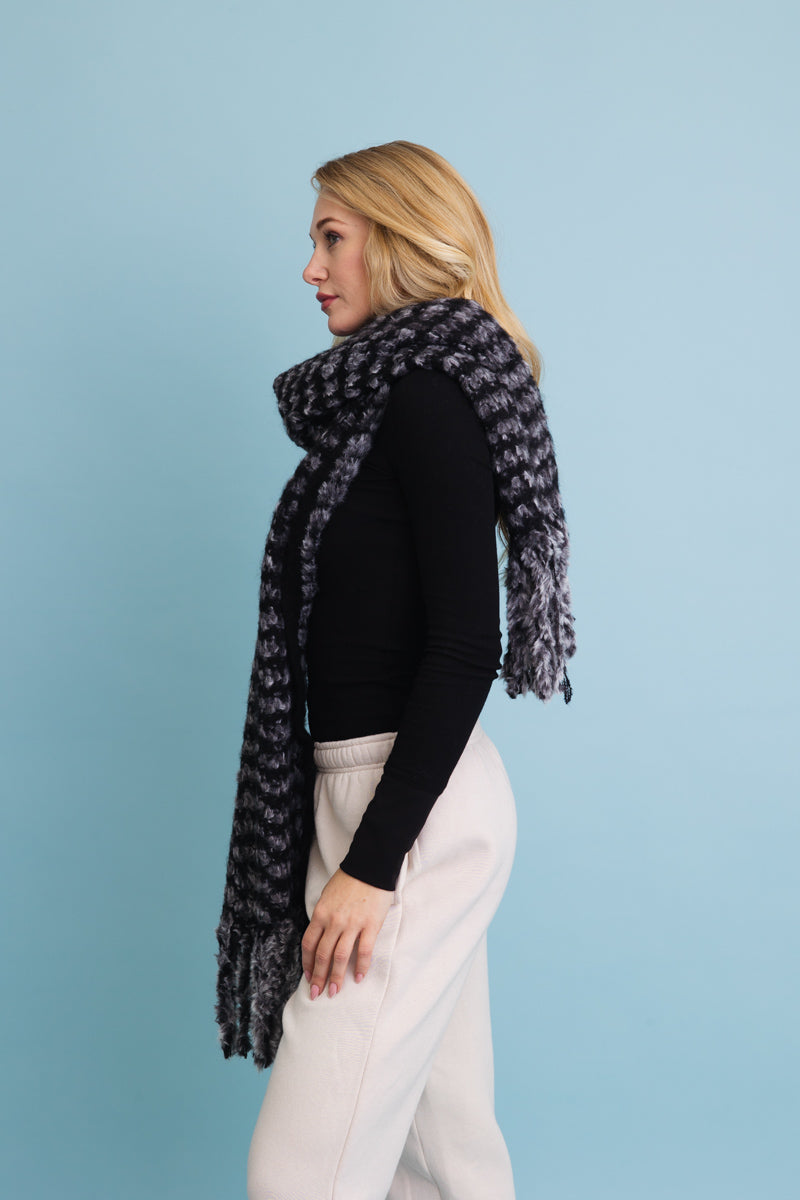 Ultra Soft Chenille Tassel Scarf