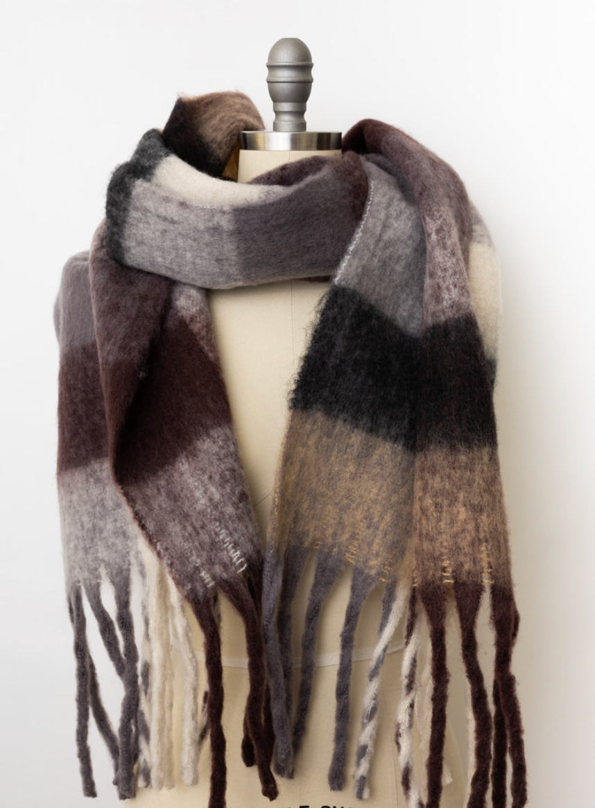 Cozy Breeze Oversized Fringe Scarf - Fall & Winter Essential