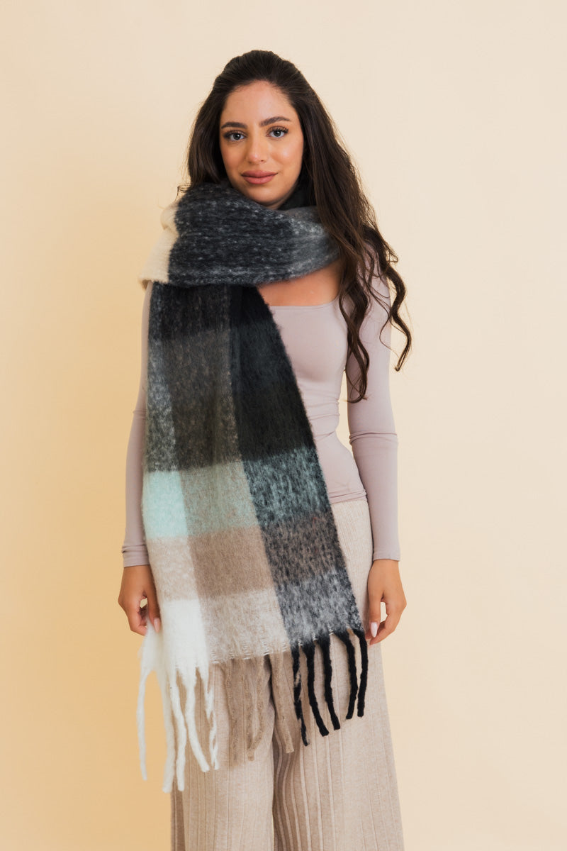 Cozy Breeze Oversized Fringe Scarf - Fall & Winter Essential