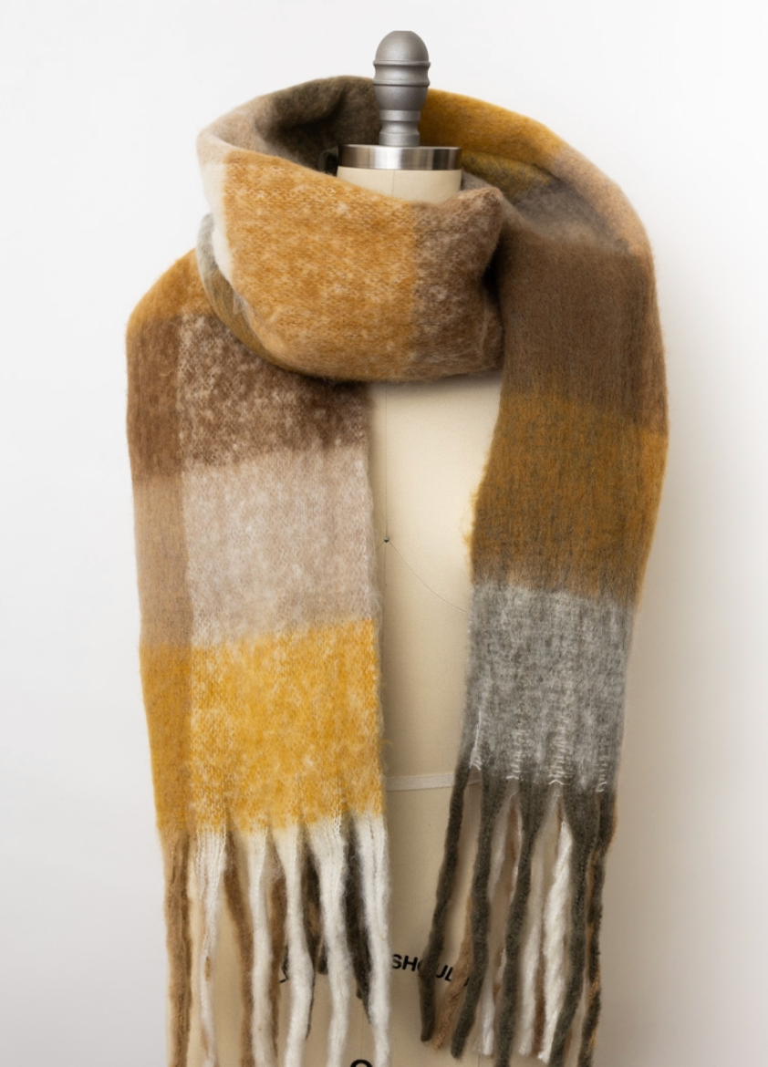 Cozy Breeze Oversized Fringe Scarf - Fall & Winter Essential