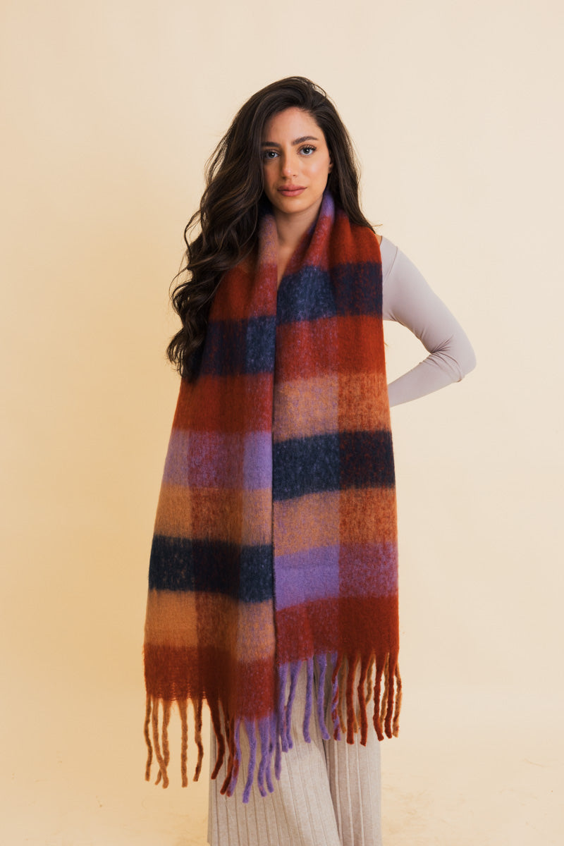 Cozy Breeze Oversized Fringe Scarf - Fall & Winter Essential