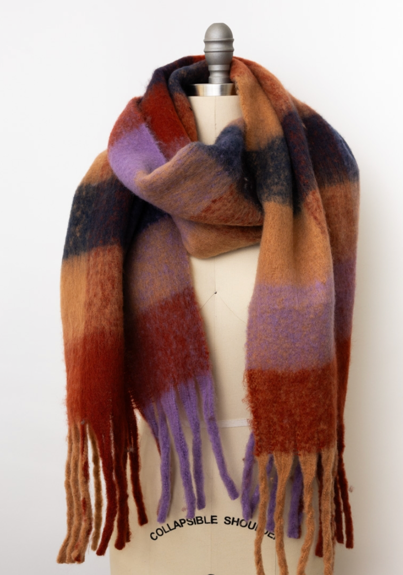 Cozy Breeze Oversized Fringe Scarf - Fall & Winter Essential