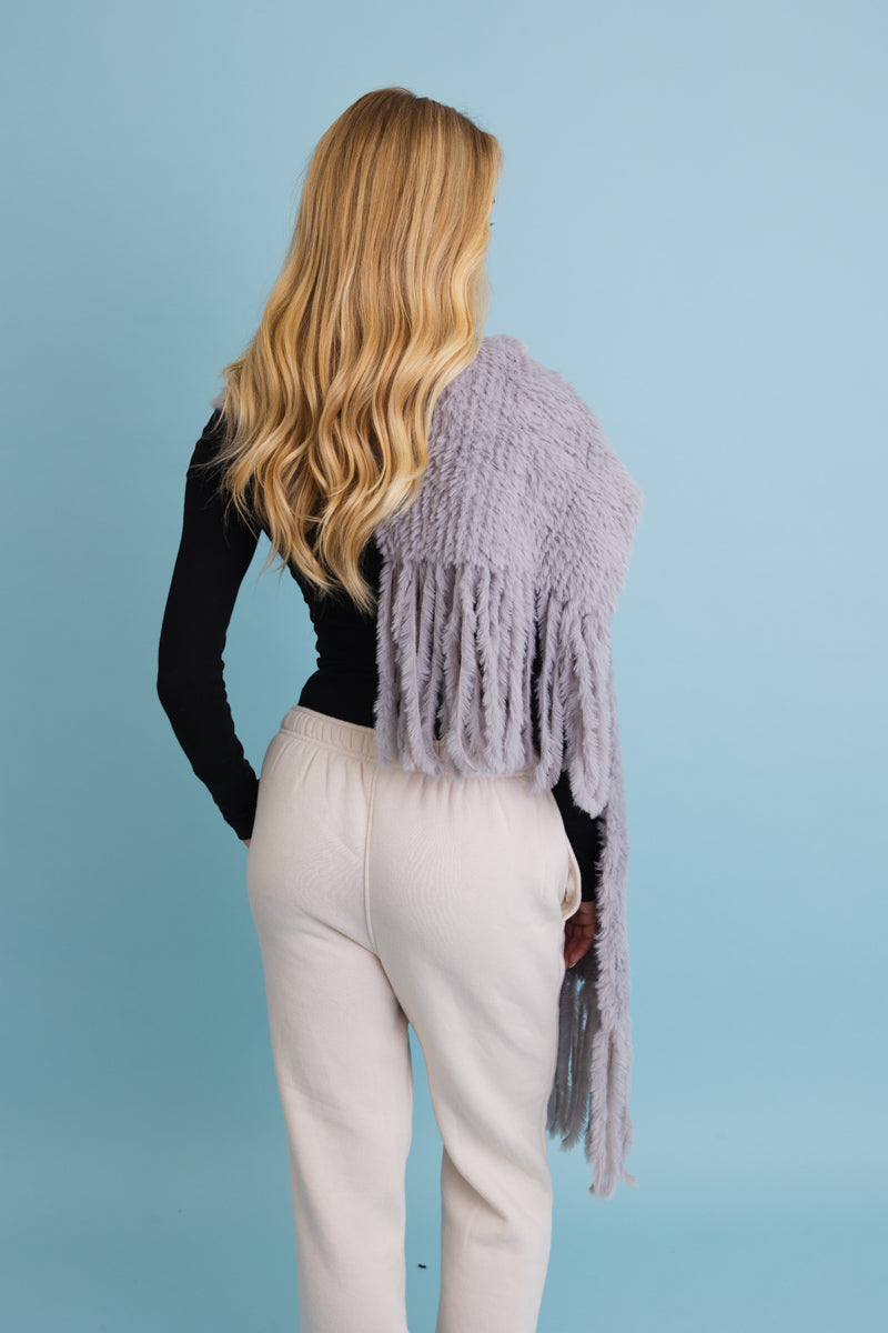 Ultra Soft Boucle Fringe Blanket Scarf