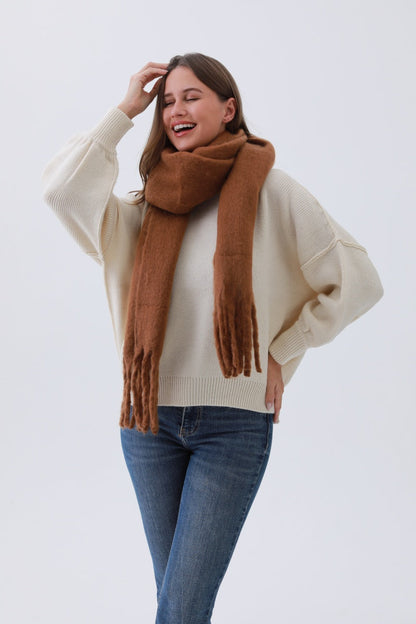 Classic Tassel Knit Scarf – Bestselling Winter Essential❄️✨ Leto Collection
