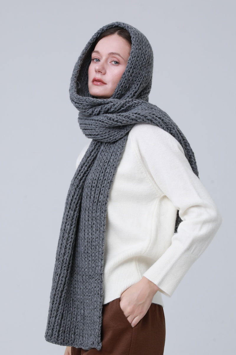 Chunky Ribbed Scarf – Oversized Winter Wrap for Women 🧣❄️ Leto Collection