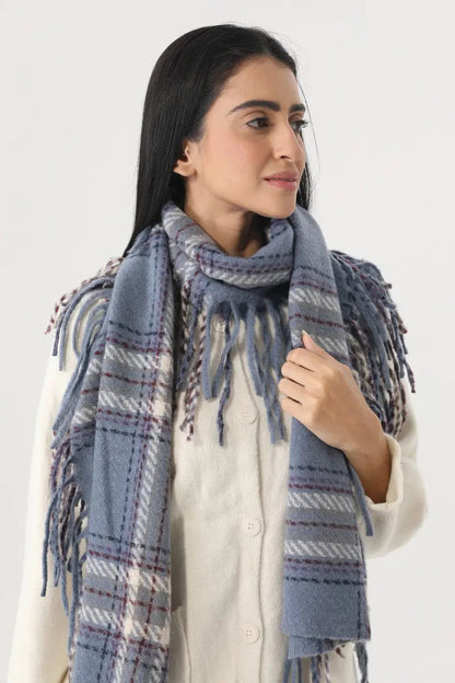 Vintage Plaid Tassel Women Warm Winter Neck Wrap Shawl 🧣🍂 leto-collection