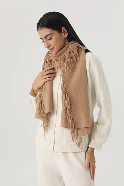 Solid Color Tassel Women Soft Thick Warm Winter Shawl 🧸🧣 Leto Collection