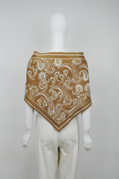 Paisley Knit Triangle Scarf Multi Wear Head Wrap 🧶🍂 Leto Collection