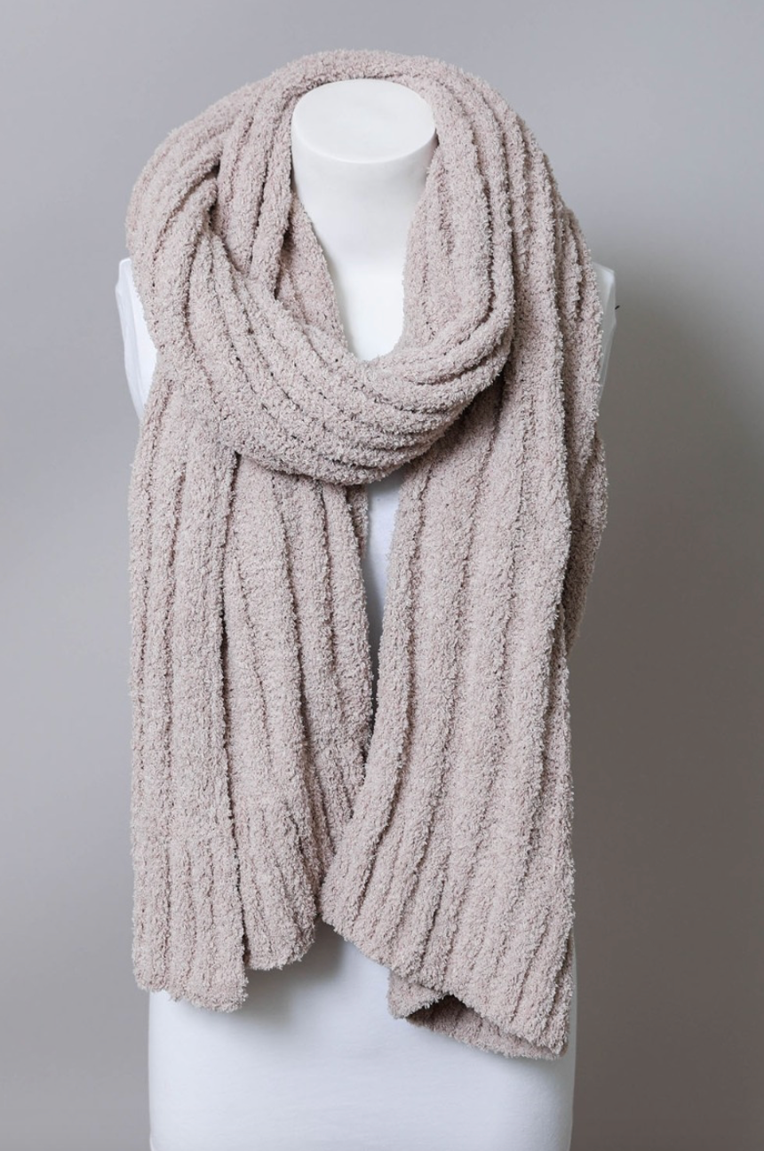 Boucle Vertical Knit Scarf