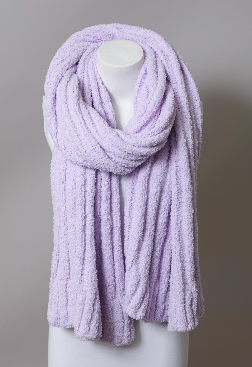 Boucle Vertical Knit Scarf