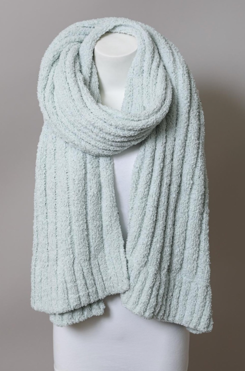 Boucle Vertical Knit Scarf