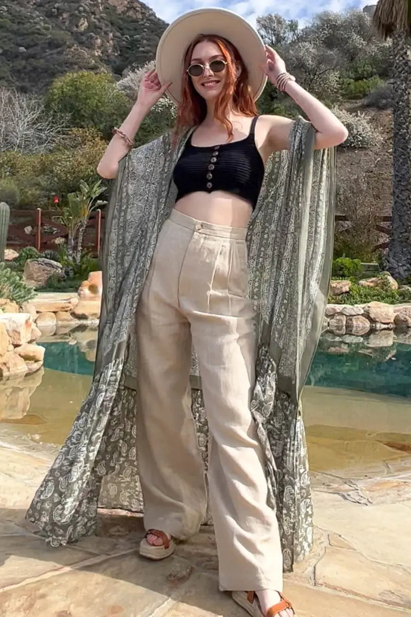 Paisley Free Flow Kimono