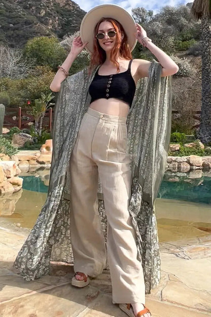 Paisley Free Flow Kimono