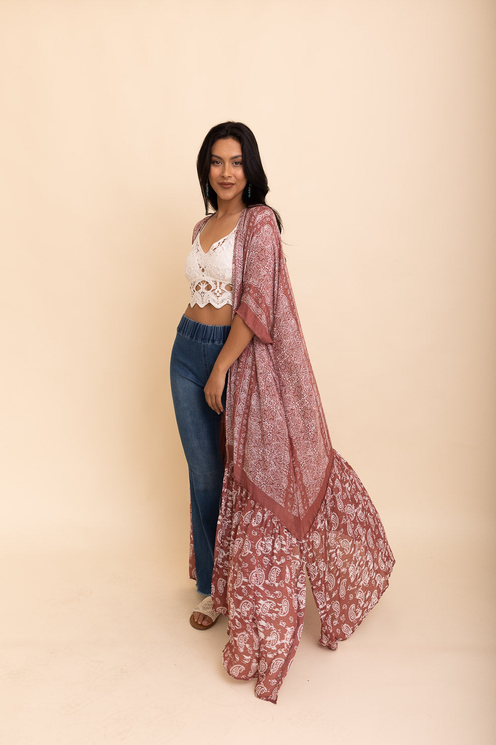 Paisley Free Flow Kimono