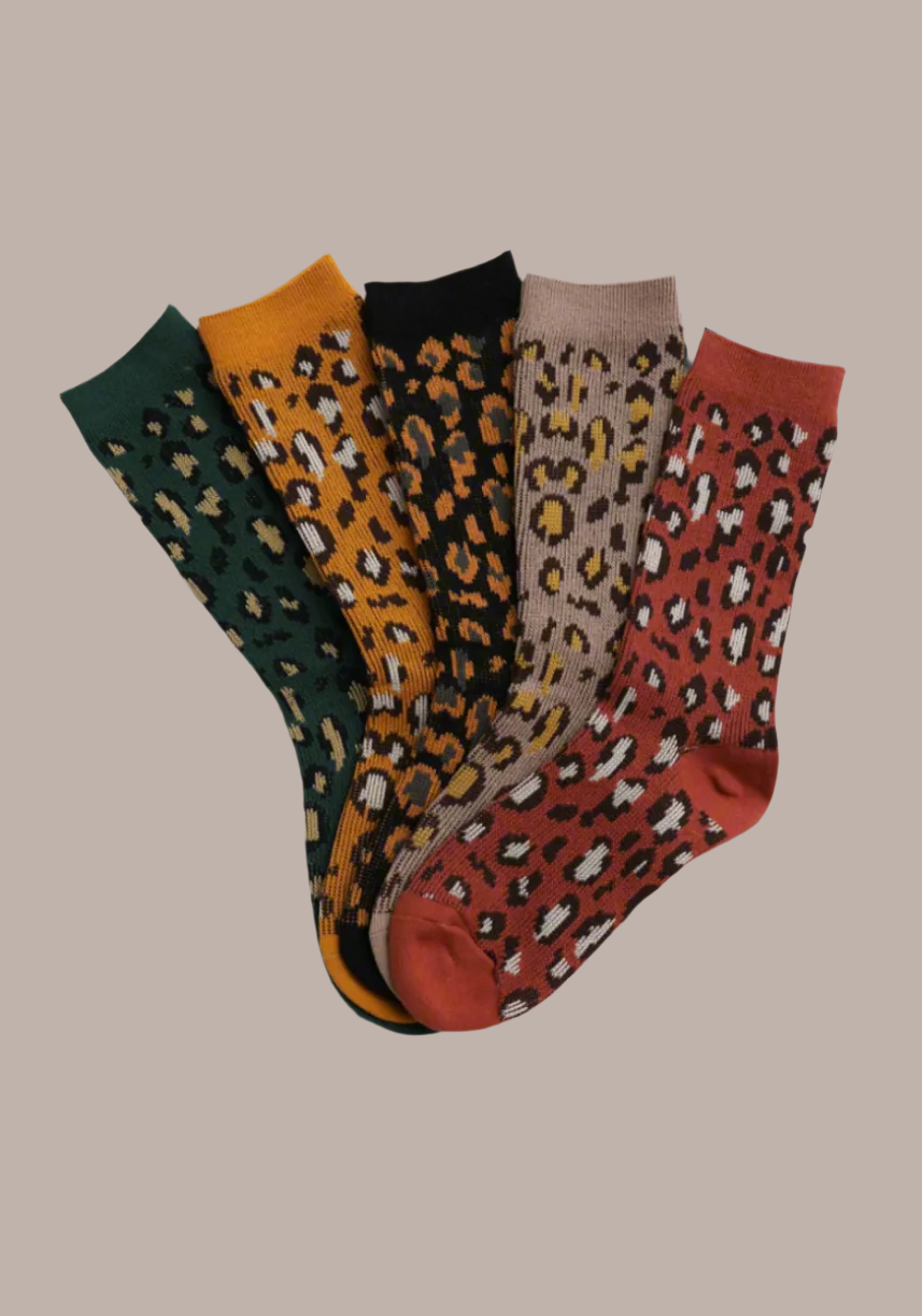 Leopard Knit Socks