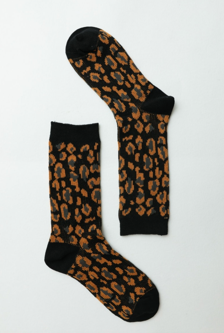 Leopard Knit Socks