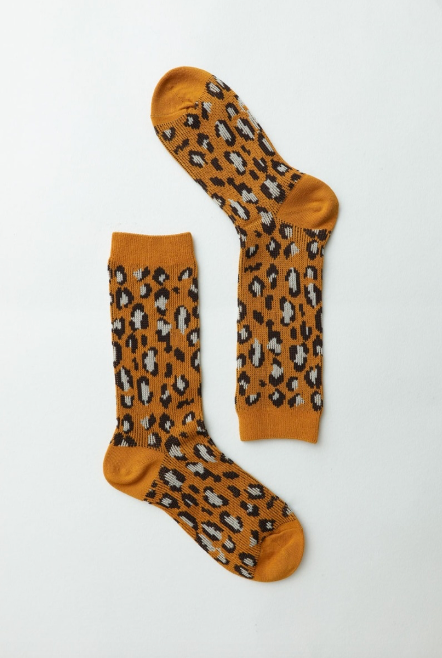 Leopard Knit Socks