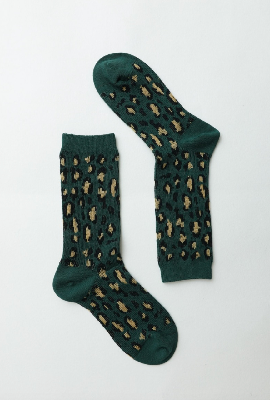 Leopard Knit Socks