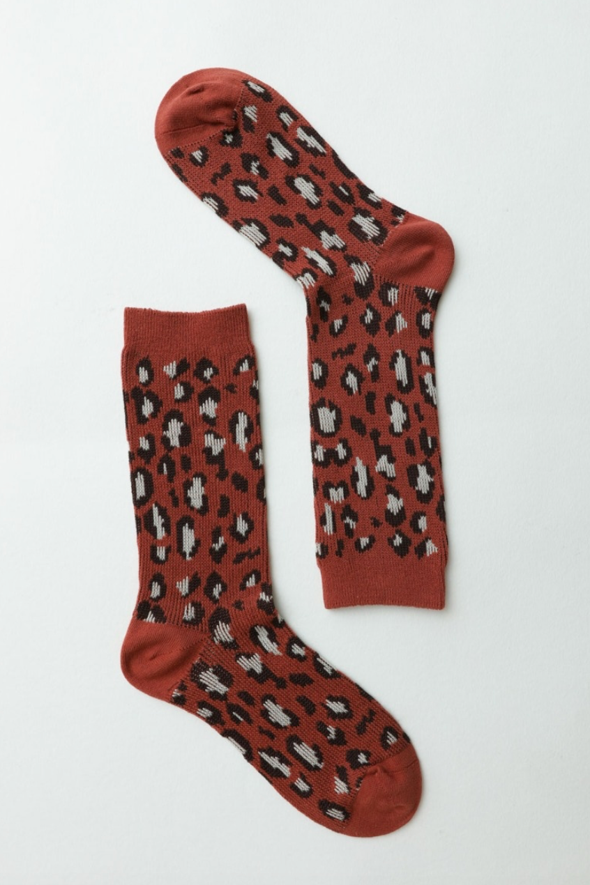 Leopard Knit Socks